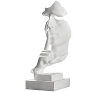 PIGPIGFLY Silencio Estatua, Centro de Mesa Decorativo Salon,Escultura Abstracta, Decoración de Estantería,Figuras Decorativas,Decoracion Hogar,Decoracion Mesa Comedor（Blanco）