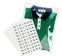 PigPotParty - 100 bolsas de celof n transparente de 30 x 38 cm para empaquetar camisetas, con pegatinas de talla, resellables y autoadhesivas.