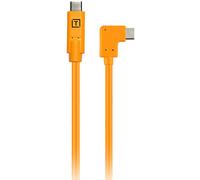 Pigtail Tether Tools TetherPro de USB-C a USB-C en ángulo recto, 50 cm, naranja de alta visibilidad | ✅ 10% de descuento