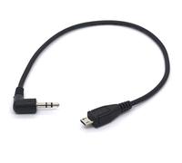 PIIHUSW Adaptador de cable micro USB de 3,5 mm a micro USB - Convertir Micro USB B 5 pines macho a 3 polos 3,5 mm macho Jack Aux Audio para Intercomunicador Tower Urban Samsung Galaxy (3,5 a Micro)