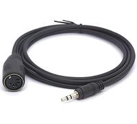 PIIHUSW Cable MIDI DIN de 3,5 mm, 5 pines, conector DIN hembra a 3,5 (1/8 ") TRS estéreo macho Jack Cable convertidor para teclado MIDI IK Multimedia (1,5 metros)