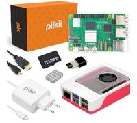 PiiKit Starter Kit para Raspberry Pi 5 8 GB | Tarjeta MicroSD 64 GB | Fuente de Alimentación 27 W | Caja con Ventilador Integrado y Disipador de Calor | Cable Micro-HDMI 4K 60 Hz
