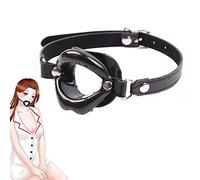 PIIKNUO Forma de Labios, Enchufe de Silicona, Dispositivo de Sexo Oral, Enchufe Bucal, SM de Cuero Pareja, Esclavitud de Sujeción Utilizada para BDSM Sexual Game Play