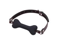 PIIKNUO Silicona Mordaza Mordaza Boca Hueso de Perro Mordaza Bola Erótica SM Fetiche BDSM Esclavo Sexo Bondage Juguetes de Rol SM Cuero Bodnage Restricciones Ajustable para Principiantes Parejas
