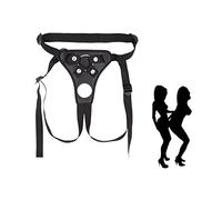 PIIKNUO Strap On Leather Harness Strap-On Dildo PU Leather SM Erotic Sex Toys for Men Women Lesbians Par de Correas de Cuero para el Pene Diseño de dos Orificios para Todos los Consoladores 45mm