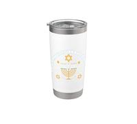 Pijama a juego de la familia judía This Is My Hanukkah Vaso térmico de acero inoxidable de doble pared