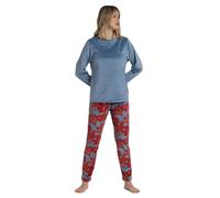 Pijama caliente de manga larga de terciopelo para mujer Admas Luxury M