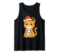 Pijama con Luces de árbol de Navidad para niñas y niños Camiseta sin Mangas