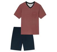 Pijama corto ' Comfort Nightwear ' Hombre SCHIESSER L-XL azul oscuro / rojo