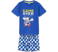 CERDÁ LIFE'S LITTLE MOMENTS Pijama Corto de Sonic - Color Azul - Talla 8 Años - Pijama para Niño - Elaborado con 100% Algodón de 145gsm - Estampado de Sonic - Producto Original Diseñado en España
