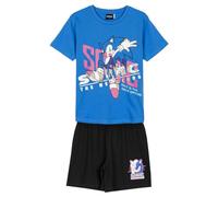 Pijama Corto de Sonic - Color Azul y Negro - Talla 10 Años - Pijama para Niño - Elaborado con 100% Algodón de 145gsm - Estampado de Sonic - Producto Original Diseñado en España