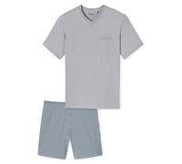 Pijama corto 'Essentials' Hombre SCHIESSER L-XL gris claro / plata