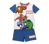 Pijama Corto Marvel Niño Verano - Pijama Infantil Avengers 2 Piezas, Camiseta y Pantalón Corto, Transpirable, Cómodo y Suave