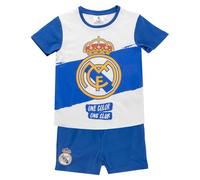 Pijama Corto Real Madrid para Niños y Niñas - Conjunto Pijama Real Madrid Verano 2 Piezas Manga Corta y Pantalón Corto, Ropa de Dormir Infantil Suave y Transpirable, 6 Años