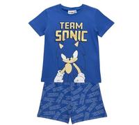 Pijama Corto Sonic para Niños y Niñas - Conjunto Pijama Sonic Verano 2 Piezas Manga Corta y Pantalón Corto, Ropa de Dormir Infantil Suave y Transpirable, 6 Años