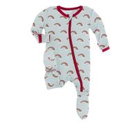 Pijama de beb KicKee Welcome Home con cremallera, de una pieza, s per suave, para ni o o ni a (Arco ris primaverales - 3-6 meses)