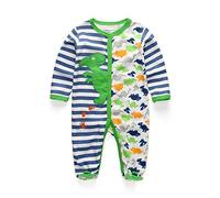 Pijama de bebé Kiddiezoom con diseño de dinosaurios de dibujos animados Talla:0-3Months