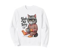Pijama de café Lazy Cat Yeah Not Today Feline Sudadera