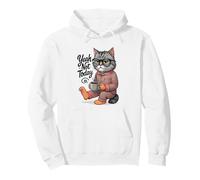 Pijama de café Lazy Cat Yeah Not Today Feline Sudadera con Capucha