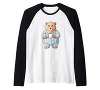 Pijama de café Sleepy Bear No Morning Person Camiseta Manga Raglan