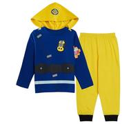 Pijama de Disfraz de Bombero Sam para niños - Pijama Completo para niños con Personaje de Longitud Completa Talla, Azul, 18-24 Meses