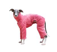 Pijama de Forro Polar Suave for Galgo Italiano, Mono de Cuello Alto cálido de Invierno for Perros, Sudadera Bedlington de Cuatro Patas con Estampado de látigo(Small)