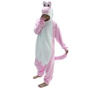 Pijama de franela Yoshi unisex para adulto mono de animal para mujer y hombre pijama original de noche,disfraz cosplay, ropa de casa, Easter Pijamas (FR/ES, Letras, XL, Regular, Regular, Rosa)