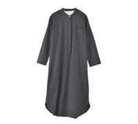 Pijama de hombre largo de franela para hombre, camisón unisex de manga larga, estilo indio, pijamas para hombre, ropa interior, gris, L