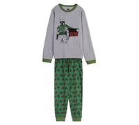 Pijama de Invierno de Harry Potter para Mujer - Color Gris y Granate - Talla XS - Pijama Largo Fabricado en Algodón 100% - Producto Original Diseñado en España