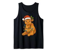 Pijama de Luces de árbol de Navidad de Camello para niñas y niños Camiseta sin Mangas