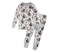 Pijama de Manga Larga con Estampado Dibujos Animados Halloween para niños 2 a 8 años Botones Trajes De Hombre