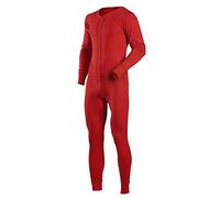 Pijama de Manga Larga para Hombres con Mono de Noche con Botones de una Pieza Color Rojo Size XL