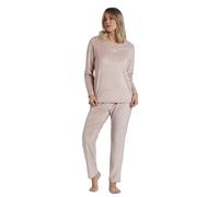 Pijama de mangas largas con cuello en V de terciopelo para mujer Admas Classic Pico Dots Lace XL