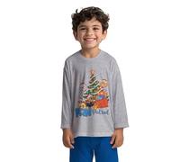 Pijama de Navidad de la Patrulla Canina para niños - Navidad Niños Invierno Pijama Conjunto Navidad Manga Larga Top con Pantalones Gris/Azul, gris/azul, 122 cm-128 cm
