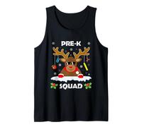 Pijama de Navidad Divertido para Maestros de Pre-K Teacher Squad Camiseta sin Mangas