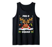 Pijama de Navidad Divertido para Maestros de Pre-K Teacher Squad Camiseta sin Mangas