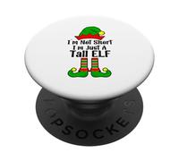 Pijama de Navidad Elf I'm Not Short I'm Just A Tall Elf PopSockets PopGrip Adhesivo