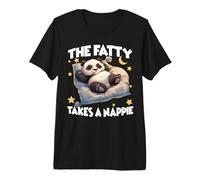 Pijama de Panda el Panda Gordo Toma una Siesta por la mañana Camiseta Premium
