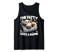 Pijama de Panda el Panda Gordo Toma una Siesta por la mañana Camiseta sin Mangas