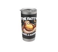 Pijama de perezoso el perezoso gordo toma una siesta Vaso térmico de acero inoxidable de doble pared