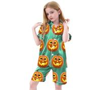 Pijama de Seda sintética para bebé, Talla Grande, Halloween, niños y niñas 3 a 13 años.