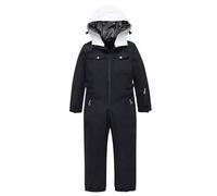 Pijama de una pieza para niño, traje de esquí aislante, para todas las estaciones, ideal para esquí y actividades de invierno al aire libre. Mono suave y cálido para niños. (negro, 9-10 años)
