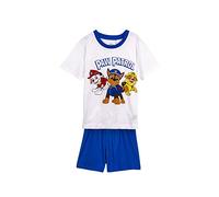 Pijama de Verano de La Patrulla Canina para Niño - Color Blanco y Azul - Talla 4 Años - Pijama Corto Fabricado en Algodón 100% - Producto Original Diseñado en España