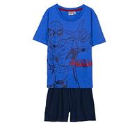 Pijama de Verano de Spiderman para Niño - Color Azul - Talla 5 Años - Pijama Corto Fabricado en Algodón 100% - Estampado de Spiderman - Producto Original Diseñado en España