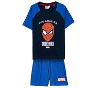 Pijama de Verano de Spiderman para Niño - Color Gris y Rojo - Talla 3 Años - Pijama Corto Fabricado en Algodón 100% - Estampado con Frase - Producto Original Diseñado en España