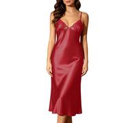 Pijama de verano para mujer, pijama de lactancia maternidad con cuello en V Top Chic et, rojo, L