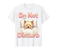Pijama Divertido de Yorkshire Terrier con Texto en inglés «Do Not Disturb Dog» Camiseta