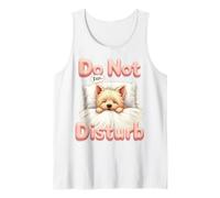 Pijama Divertido de Yorkshire Terrier con Texto en inglés «Do Not Disturb Dog» Camiseta sin Mangas