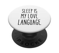 Pijama Divertido irónico para Dormir Diciendo Amor lenguaje Humor PopSockets PopGrip Adhesivo