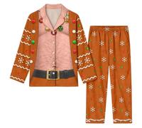 Pijama Estampado para Hombre, Suave, de Seda de Leche cepillada, Manga larg | Pantalon De Terno Verde Burdeos Novios Maillot Informales Cuadrados Formal Kimono Un Encaje Antiguos
